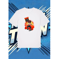 Camiseta Blanca Street Figther Fei Long | camiseta anime