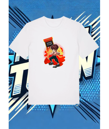 Camiseta Blanca Street Figther Fei Long | camiseta anime