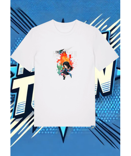 Camiseta Blanca Tifa Lockhart Final Fantasy Viifrontal1 | camiseta ani