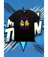 Camiseta Negra Among Us Amarillo Impostor | camiseta anime
