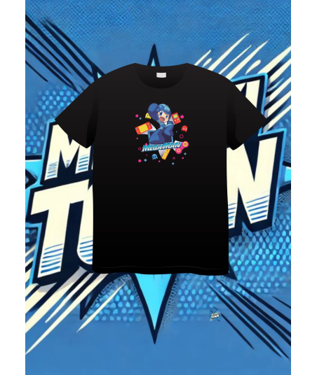 Camiseta Negra Mega Man | camiseta anime