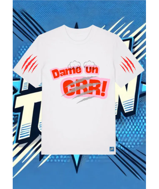 Camiseta Blanca Dame Un Grrr Arañazo Rojo | camiseta anime
