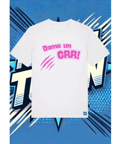 Camiseta Blanca Dame Un Grrr Rosa | camiseta anime
