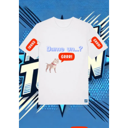 Camiseta Blanca Dame Un Guau!!digo Un Grrr | camiseta anime