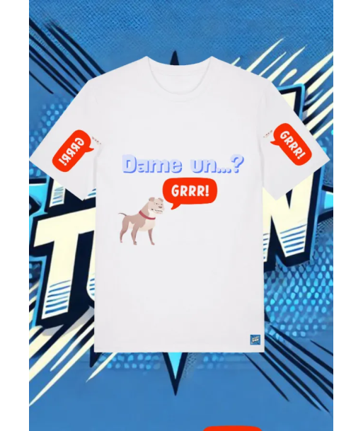 Camiseta Blanca Dame Un Guau!!digo Un Grrr | camiseta anime
