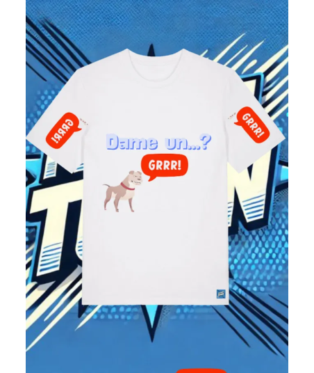 Camiseta Blanca Dame Un Guau!!digo Un Grrr | camiseta anime