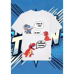 Camiseta Blanca Dame Un Que Dino Grrrr | camiseta anime
