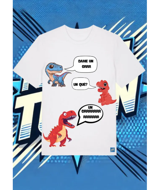 Camiseta Blanca Dame Un Que Dino Grrrr | camiseta anime