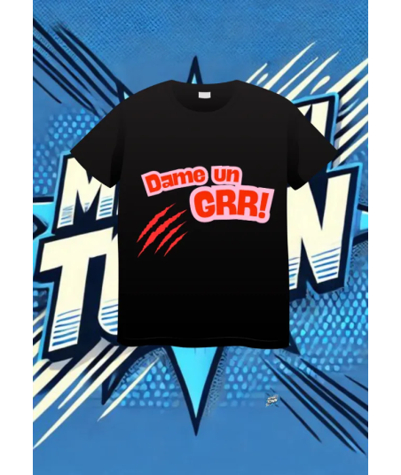 Camiseta Negra Dame Un Grrr | camiseta anime