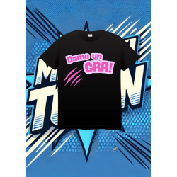 Camiseta Negra Dame Un Grrr Rosa | camiseta anime