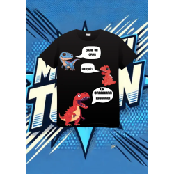 Camiseta Negra Dame Un Que Dino Grrrr | camiseta anime