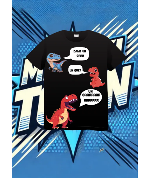 Camiseta Negra Dame Un Que Dino Grrrr | camiseta anime