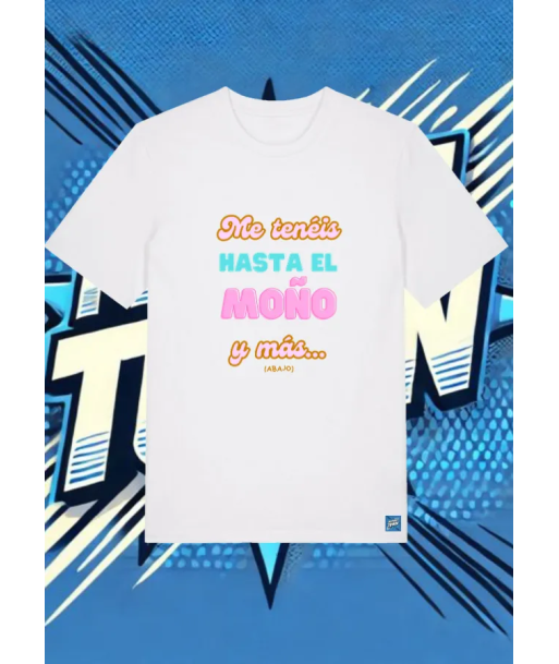 Camiseta Blanca Me Teneis Hasta El Moño | camiseta anime