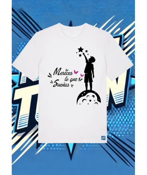 Camiseta Blanca Mereces Lo Que Sueñes | camiseta anime