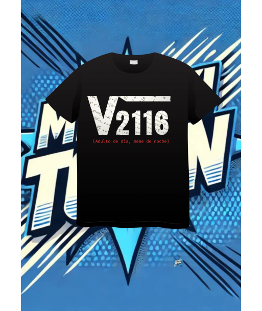 Camiseta Negra La Raiz Cuadrada De Los46años1 | camiseta anime