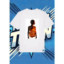 Camiseta Blanca Me Abrazo Me Elijo Me Expando Fuego | camiseta anime