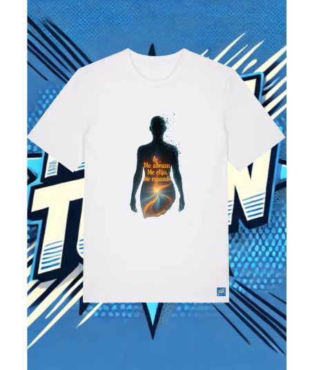 Camiseta Blanca Me Abrazo Me Elijo Me Expando Mujer | camiseta anime
