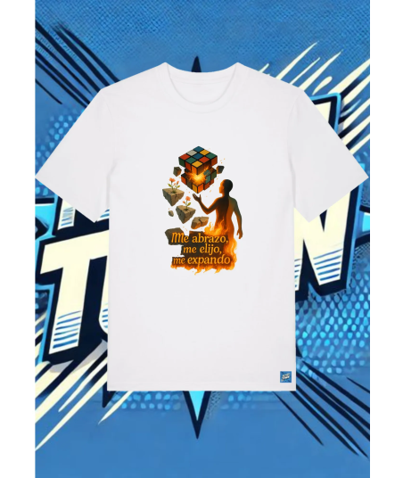 Camiseta Blanca Me Abrazo Me Elijo Me Expando Rubic | camiseta anime