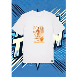 Camiseta Blanca No Me Adapto Me Transformo | camiseta anime