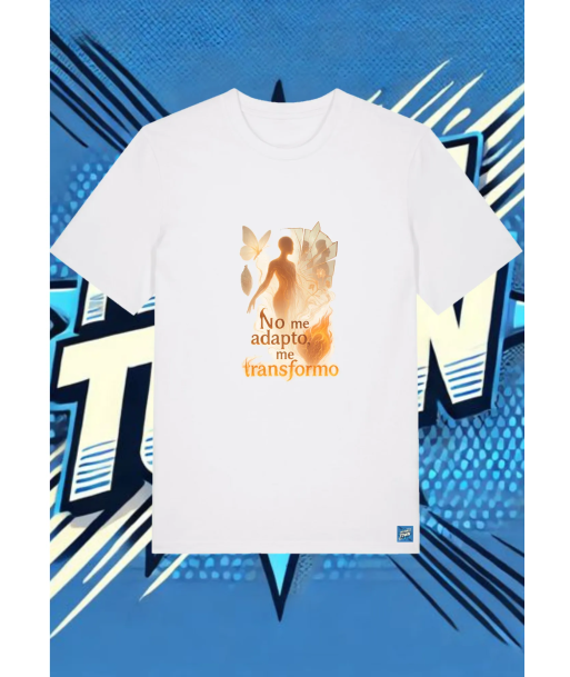 Camiseta Blanca No Me Adapto Me Transformo | camiseta anime