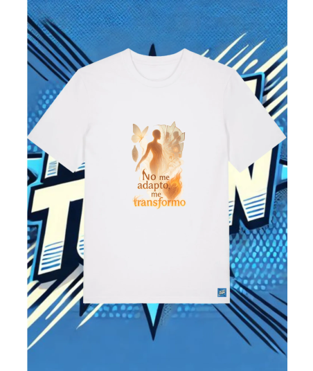 Camiseta Blanca No Me Adapto Me Transformo | camiseta anime
