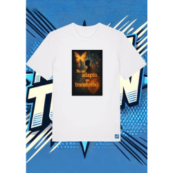 Camiseta Blanca No Me Adapto Me Transformo Corazon | camiseta anime