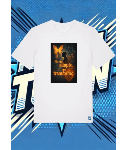Camiseta Blanca No Me Adapto Me Transformo Corazon | camiseta anime