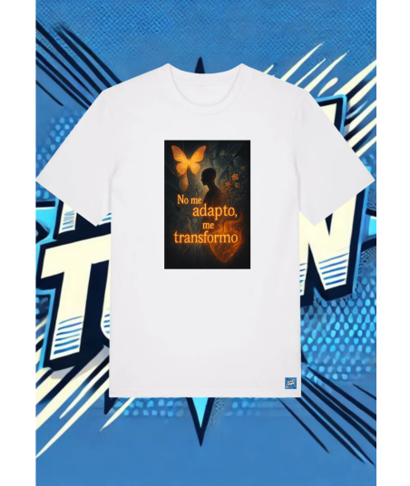 Camiseta Blanca No Me Adapto Me Transformo Corazon | camiseta anime