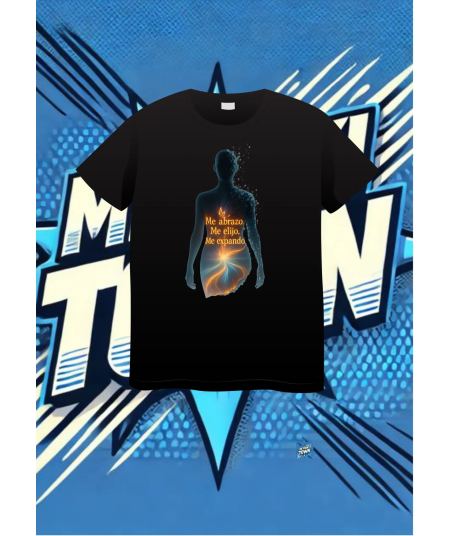 Camiseta Negra Me Abrazo Me Elijo Me Expando Mujer | camiseta anime