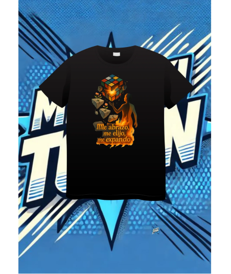 Camiseta Negra Me Abrazo Me Elijo Me Expando Rubic | camiseta anime