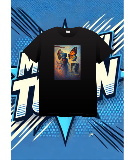 Camiseta Negra Mujer Espejo | camiseta anime