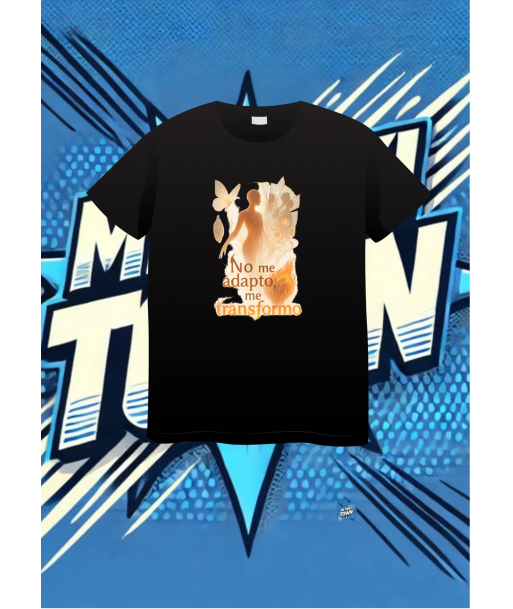 Camiseta Negra No Me Adapto Me Transformo | camiseta anime
