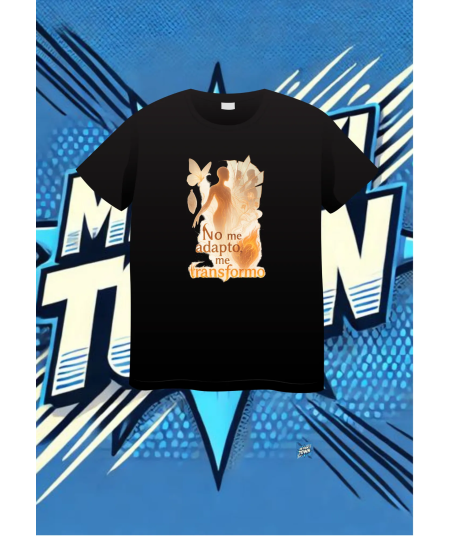 Camiseta Negra No Me Adapto Me Transformo | camiseta anime