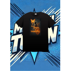 Camiseta Negra No Me Adapto Me Transformo Corazon | camiseta anime