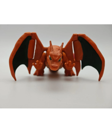 Figura Charizard Articulada Pokémon - Impresa 3D Pintada a Mano