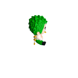 Figura 3D de Roronoa Zoro Chibi - One Piece - Impresa en PLA | Tu Tienda