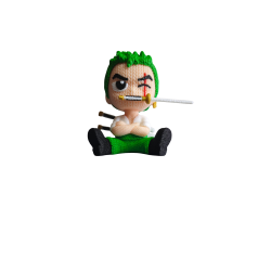 Figura 3D de Roronoa Zoro Chibi - One Piece - Impresa en PLA | Tu Tienda