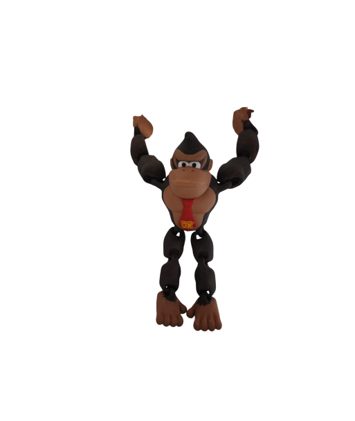 Figura Donkey Kong articulada impresa en 3D | Pintada a mano