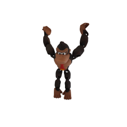 Figura Donkey Kong articulada impresa en 3D | Pintada a mano