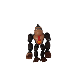 Figura Donkey Kong articulada impresa en 3D | Pintada a mano