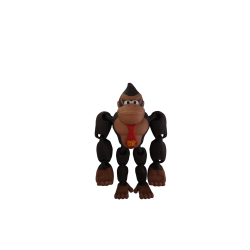 Figura Donkey Kong articulada impresa en 3D | Pintada a mano
