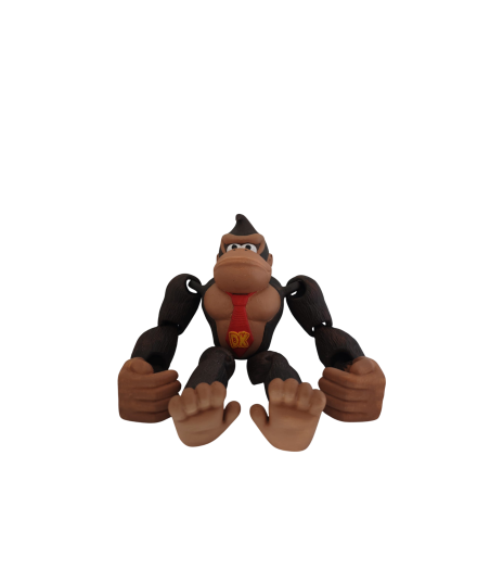 Figura Donkey Kong articulada impresa en 3D | Pintada a mano