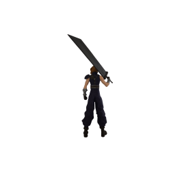 Figura Cloud Final Fantasy VII impresa en 3D | Pintada a mano