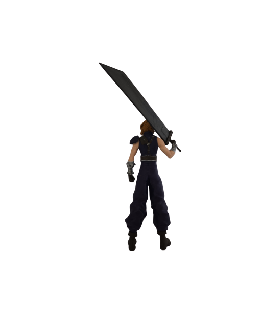 Figura Cloud Final Fantasy VII impresa en 3D | Pintada a mano