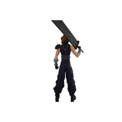 Figura Cloud Final Fantasy VII impresa en 3D | Pintada a mano