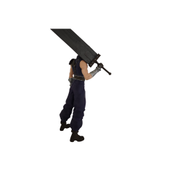 Figura Cloud Final Fantasy VII impresa en 3D | Pintada a mano