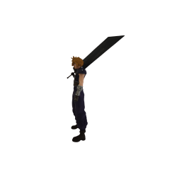 Figura Cloud Final Fantasy VII impresa en 3D | Pintada a mano