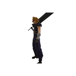 Figura Cloud Final Fantasy VII impresa en 3D | Pintada a mano