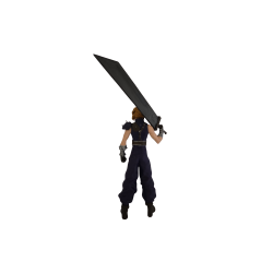 Figura Cloud Final Fantasy VII impresa en 3D | Pintada a mano