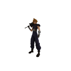 Figura Cloud Final Fantasy VII impresa en 3D | Pintada a mano